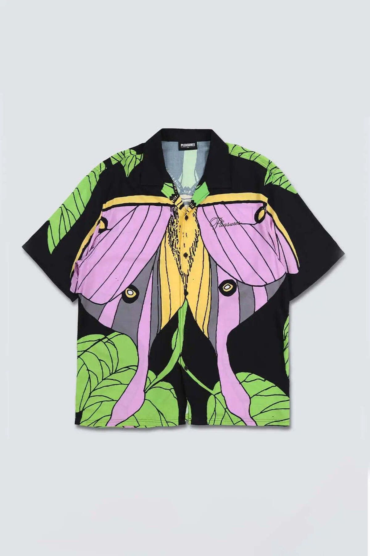 American Rag Cie Şık Moth Button Down Gömlek - %100 Rayon ve Özel Dijital Baskı İle