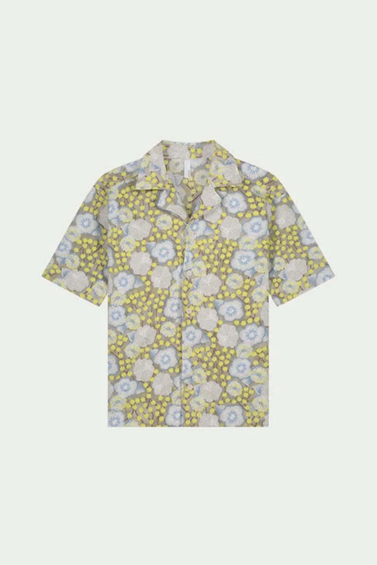 American Rag Cie Nathan Gömlek | Boxy Fit, Nakışlı Polyester, 374gsm, İtalyan Düğmeler