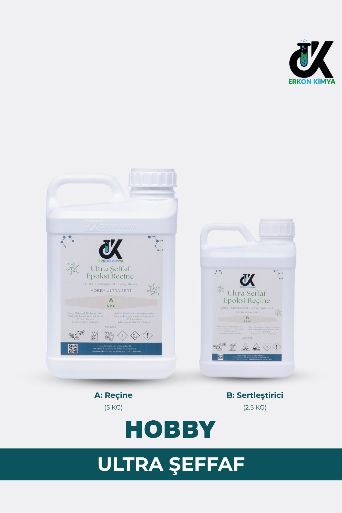 ERKON KİMYA Ultra Şeffaf Hobi Epoksi 7,5 Kg