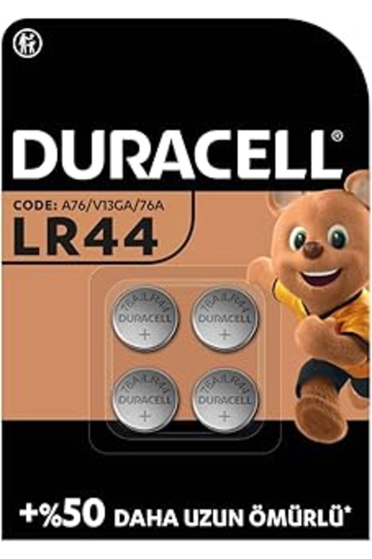 Pazarcan Lr44 Alkalin Pil (4’Lü Paket) 1,5V (A76) – +%50 Daha Uzun Ömür – Termometrelerde, Kol Saatlerinde,