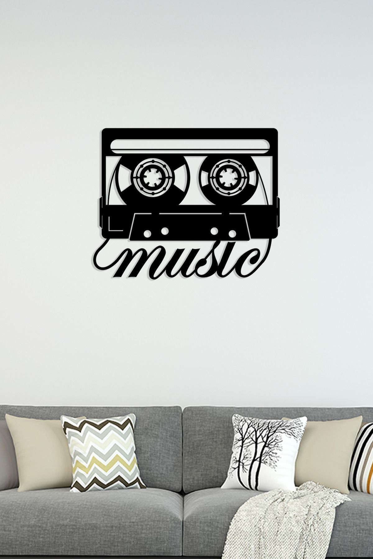 cncrafft Kaset Tasarımlı Metal Tablo – Retro Müzik Duvar Dekoru