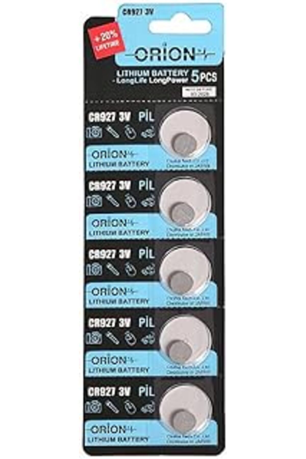 Qedii Orion Cr927 3V Lityum Pil 5'Li Paket