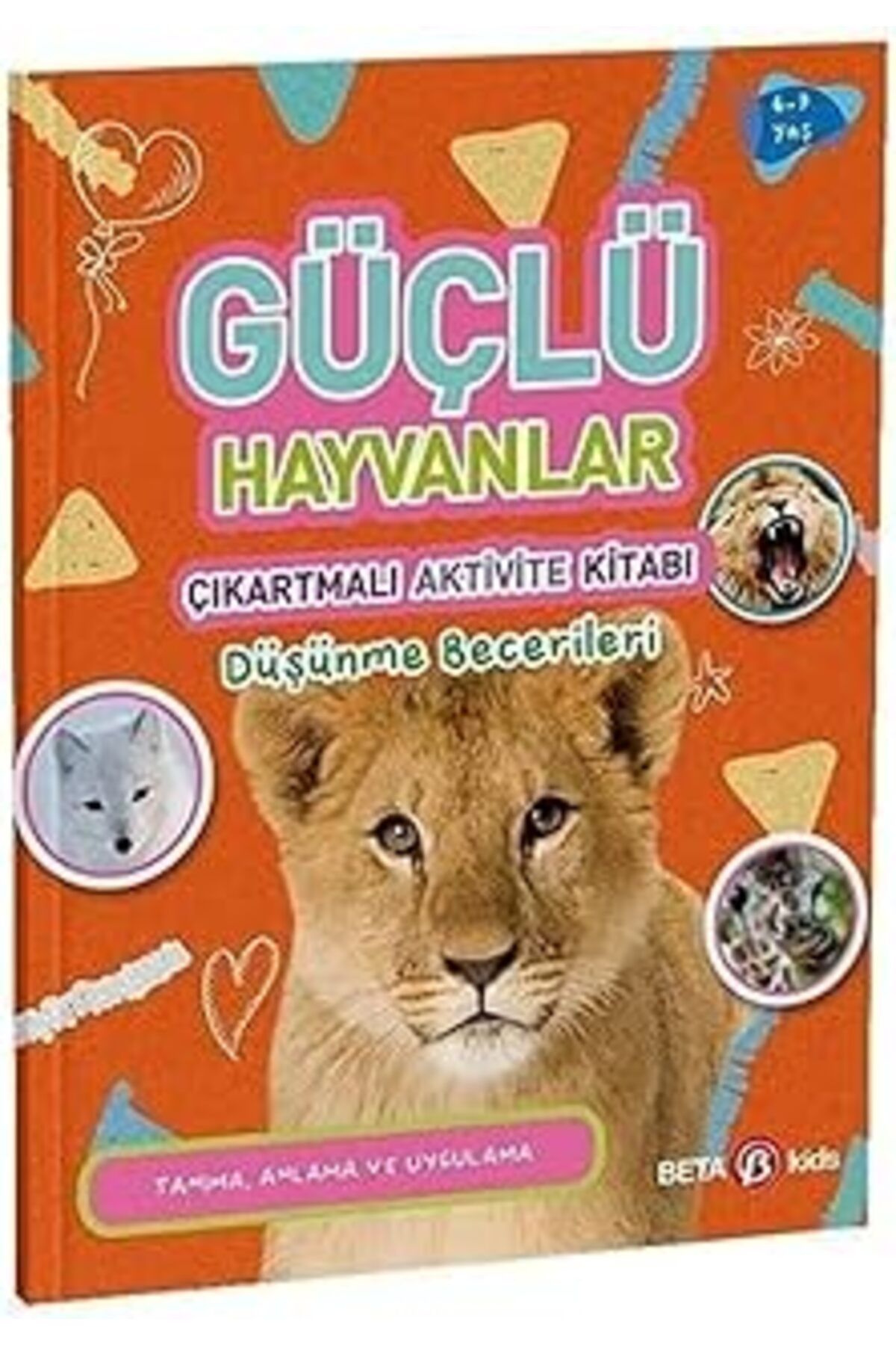 Mu Art Ahşap Güçlü Hayvanlar - Çıkartmalı Aktivite Kitabı
