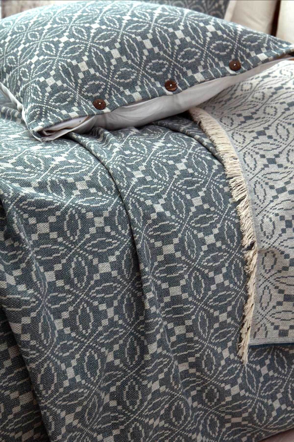 Cottonest YATAK ÖRTÜSÜ SETİ İKİ YASTIKLI SAÇAKLI
