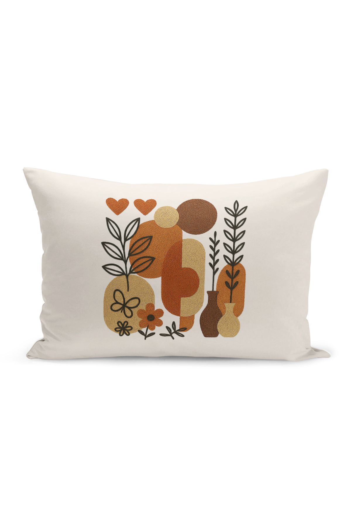 Bertille Home-Set de 3 huse de pernă cu imprimare digitală pe două părți (aspect de broderie cu model de puncție) 5