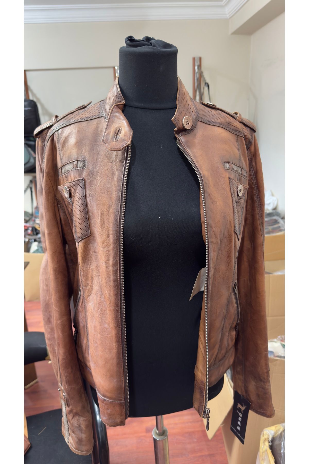 ZELIA Wear Shift Trooper Erkek Hakiki Deri Ceket