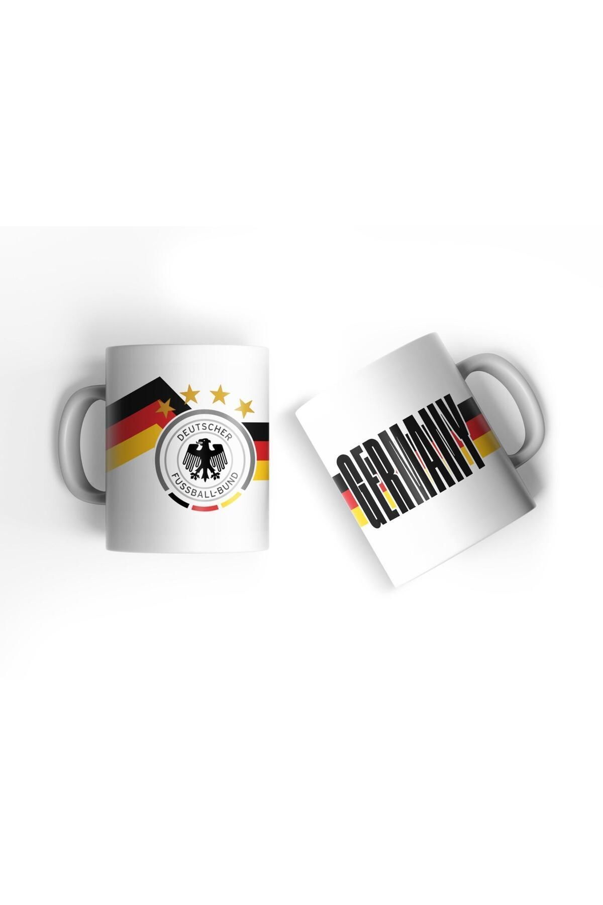 BİBANAPROMOSYON Almanya Germany EURO 2024 Özel Tasarım Almanya Kupa Bardak Baskılı Kahve Kupası Hediye Porselen Kupa