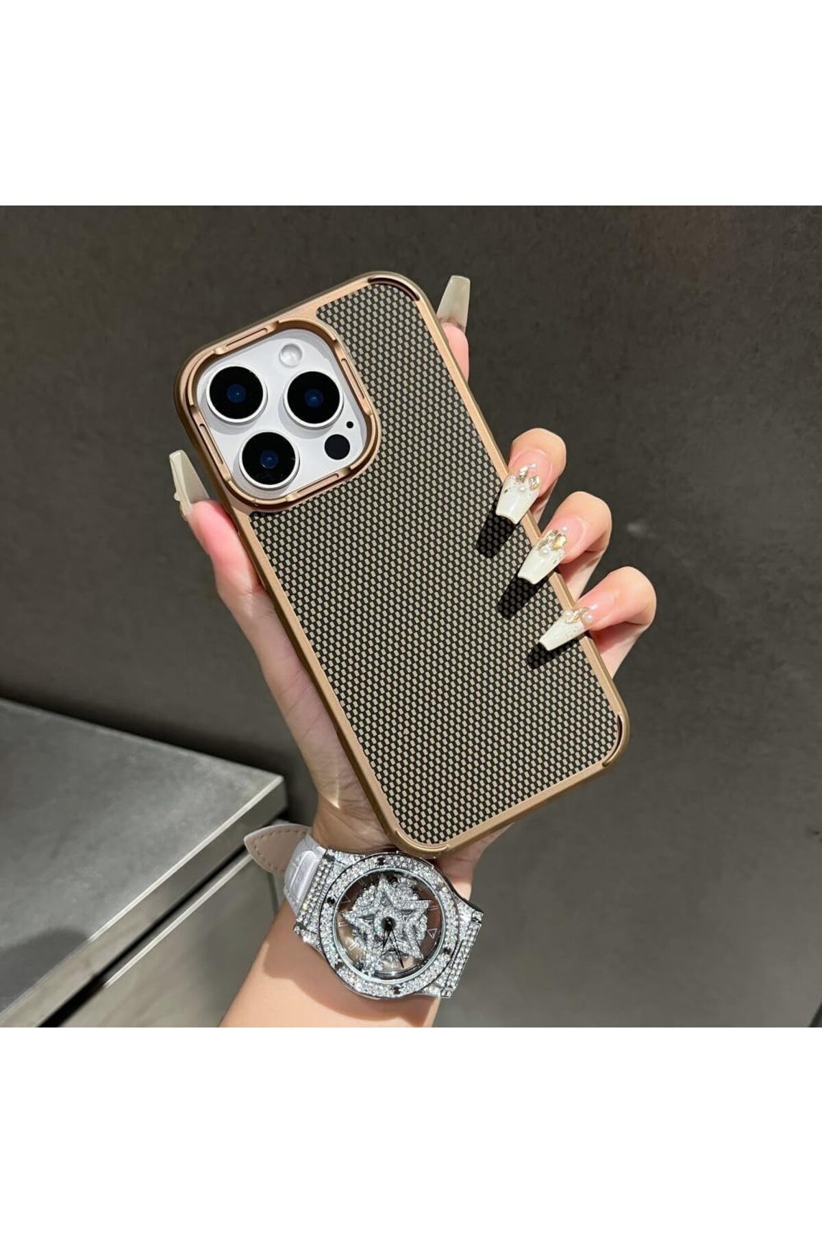Teleplus iPhone 13 Kılıf A024 Manyetik Şarj Özellikli Karbon Tasarım Kapak