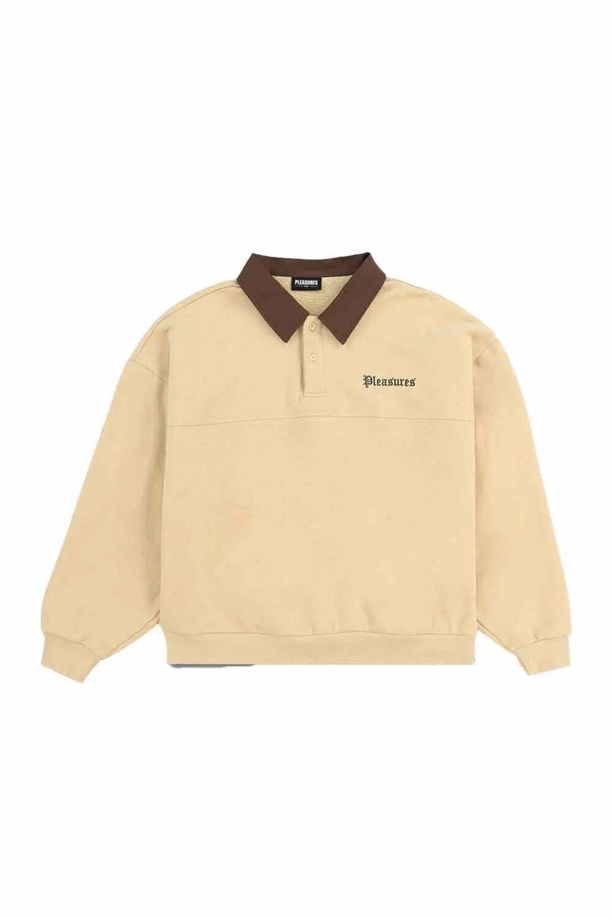 American Rag Cie Tweak Polo Sweatshirt - %100 Pamuk, Tan Renk, Erkekler İçin Rahat ve Şık