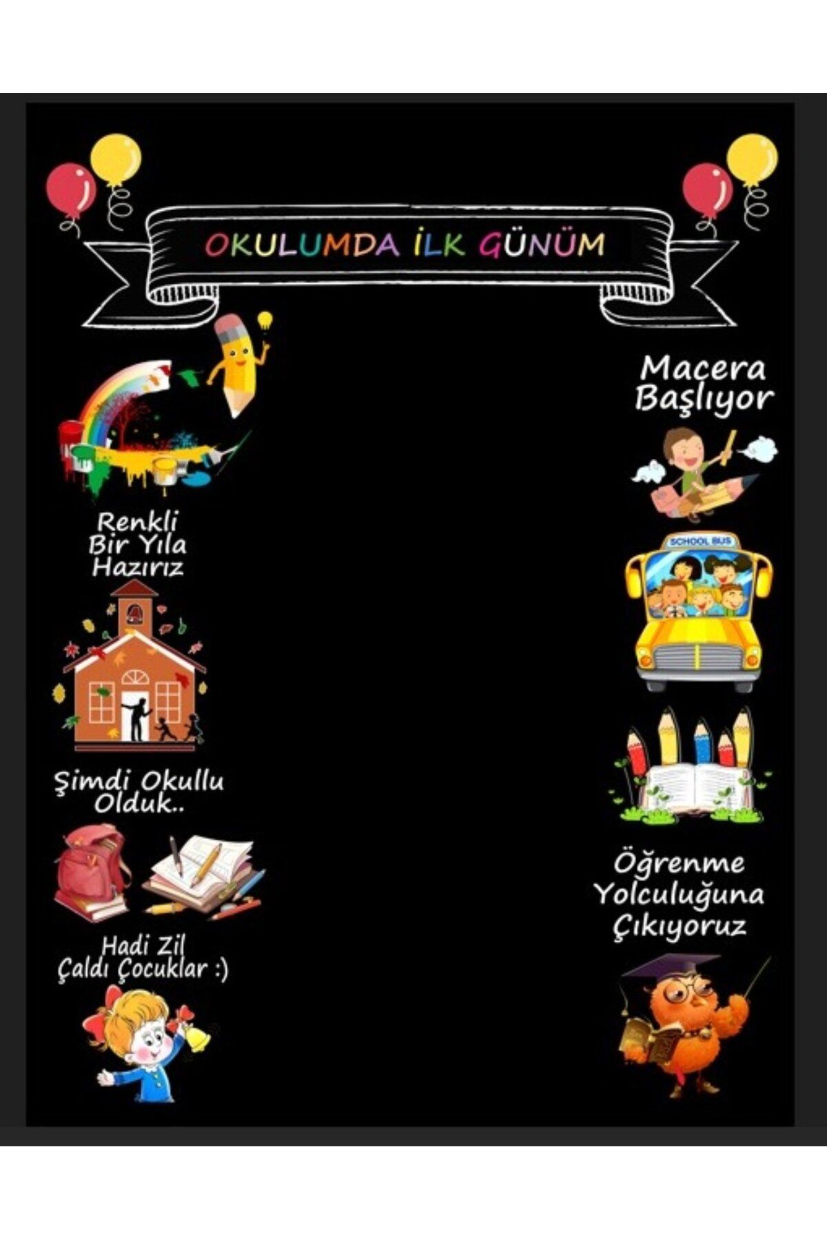 PROMISEBACKDROP2 OKULDA İLK GÜNÜM 150x200 KUMAŞ PANO OKUL ETKİNLİK