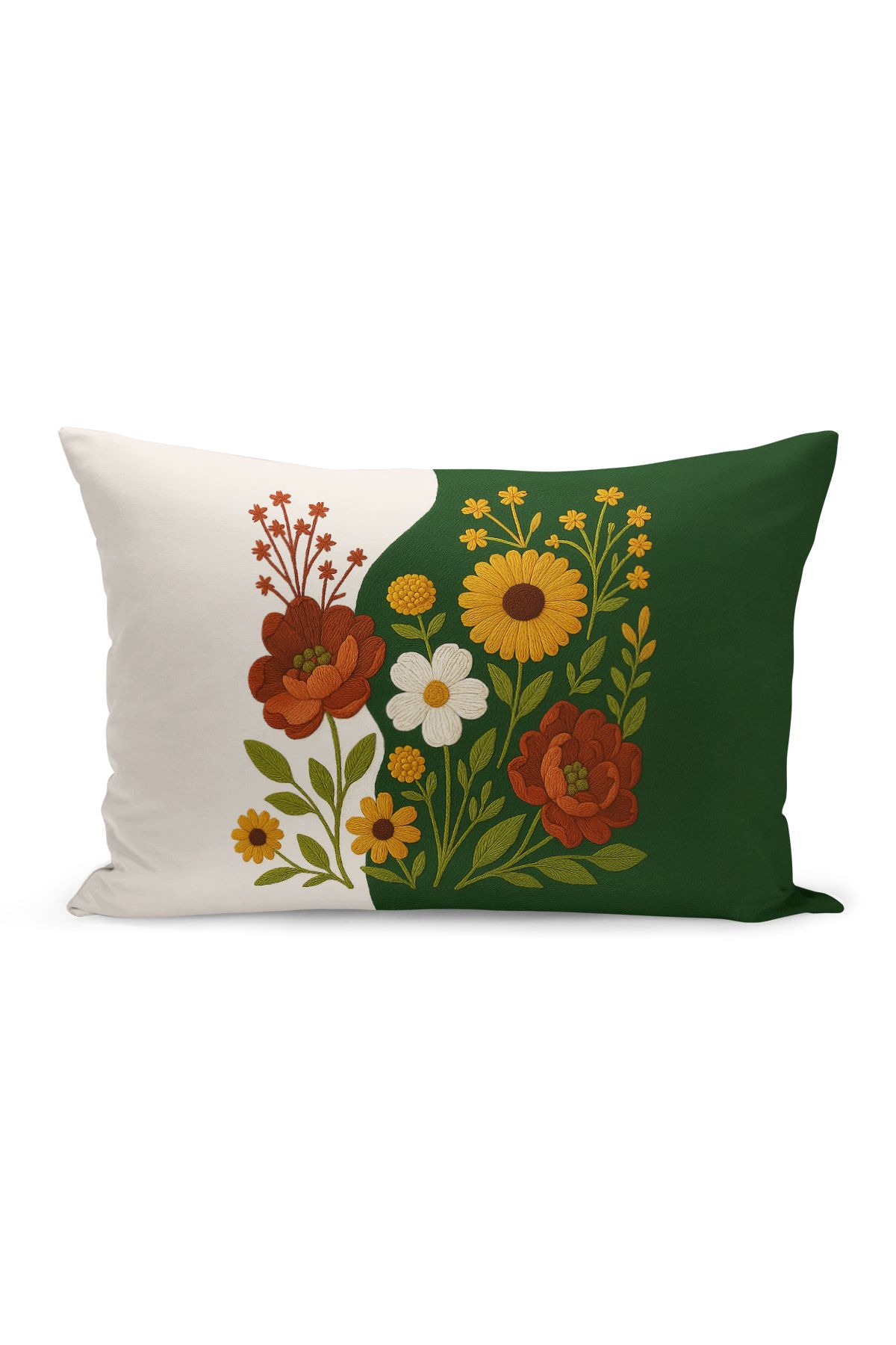 Bertille Home-Set de 3 huse de pernă cu imprimare digitală pe două părți (aspect de broderie cu model de puncție) 5