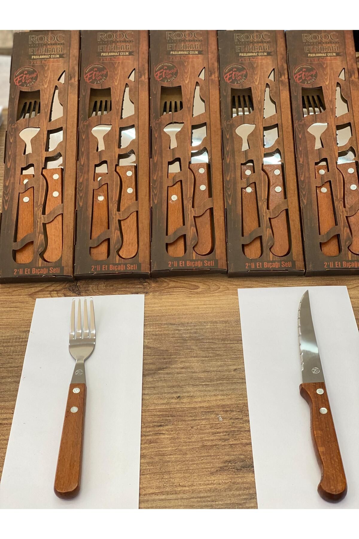 Rooc Et Bıçağı Ve Steak Çatalı Seti – 12 Parça Paslanmaz Sofra Çatal Bıçak Takımı
