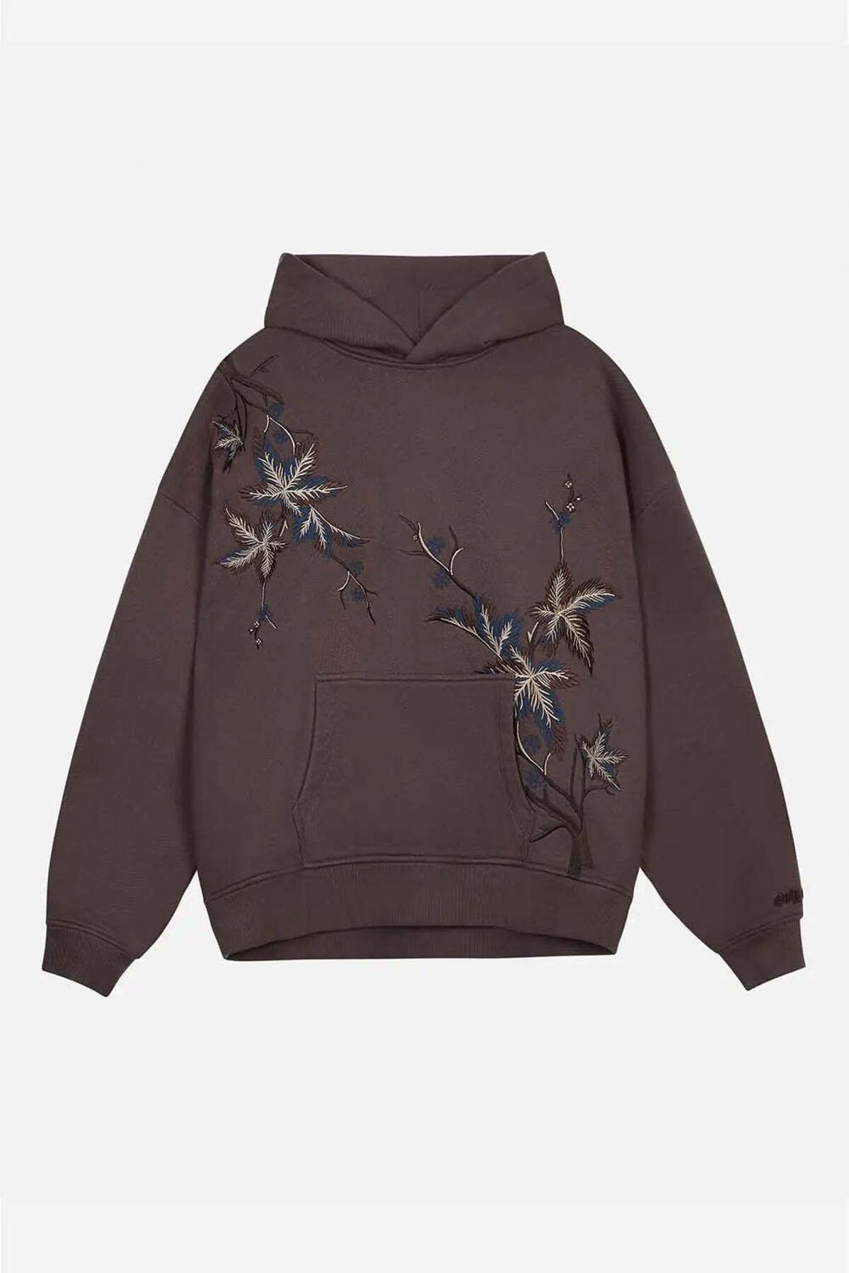 American Rag Cie Organik Pamuklu Kahverengi Hawthorn Kapşonlu Sweatshirt - Rahat Kesim