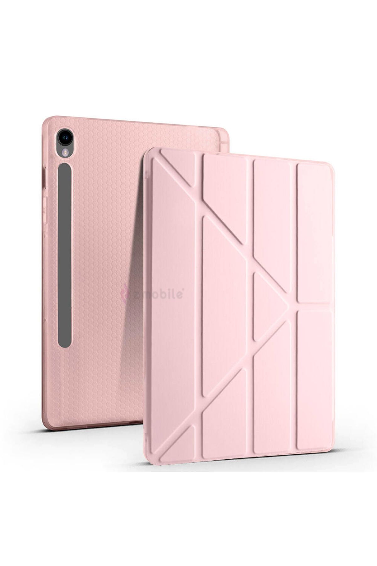 ZMOBILE Galaxy Tab S10 FE Plus SM-X620 Kılıf Tri Folding Kalem Bölmeli Standlı Kılıf Uyandırma Özellikli