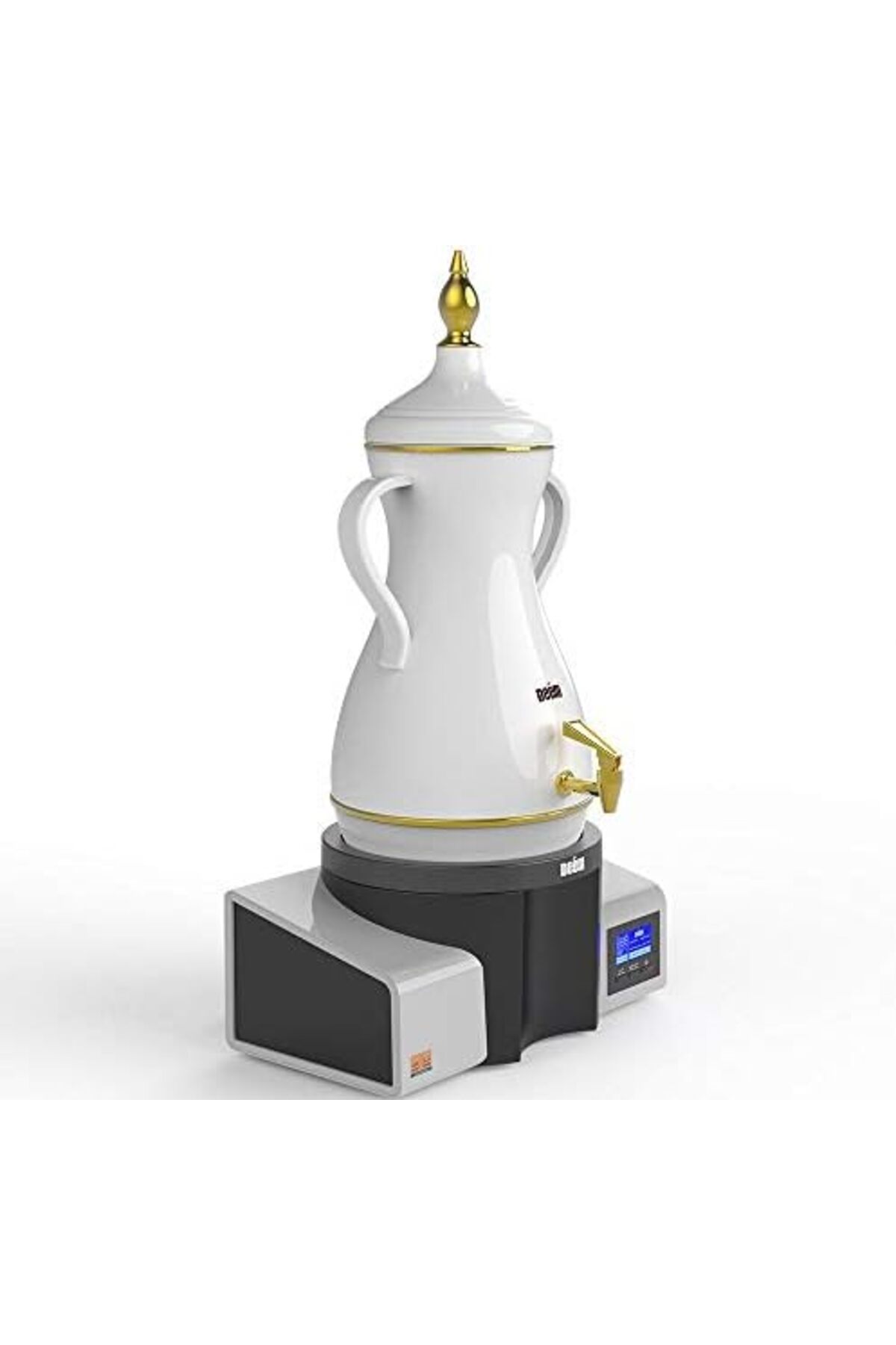 ماكينة تحضير القهوة العربية، سعة 7 لتر، من ديم، لون أبيض، زجاج