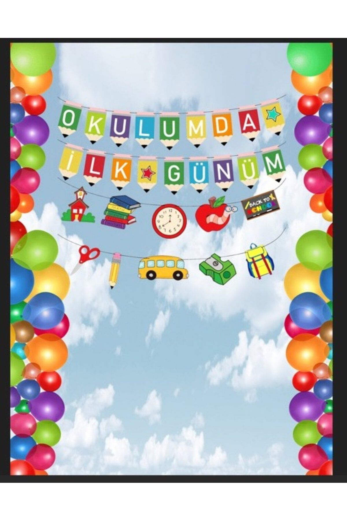PROMISEBACKDROP2 OKULDA İLK GÜNÜM 150x200 KUMAŞ PANO OKUL ETKİNLİK