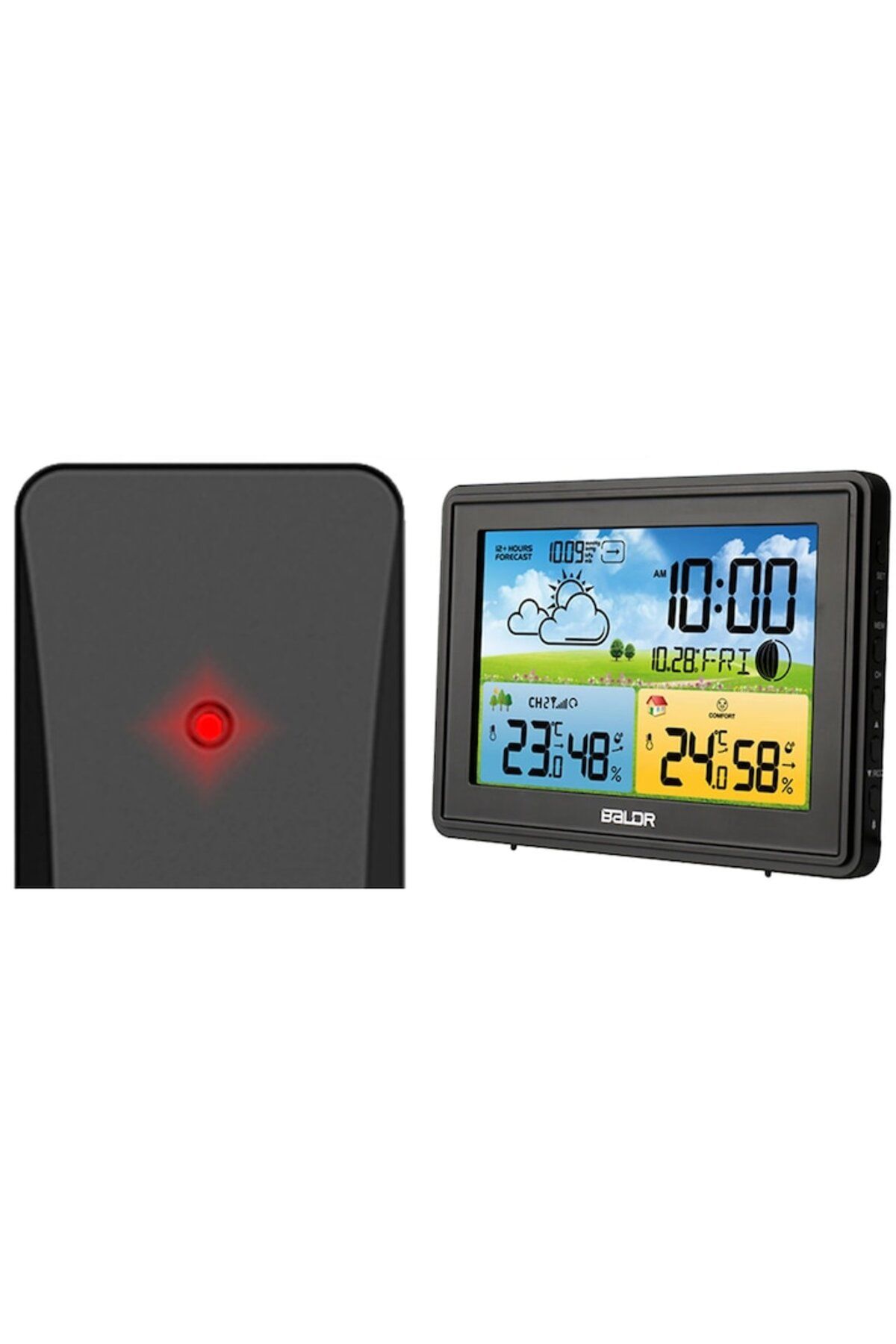 ideal STORE-Wireless Weather Station IDL Baldr@+ with External Sensor, Hygrometer, Barometer, Weather Forecast, 3