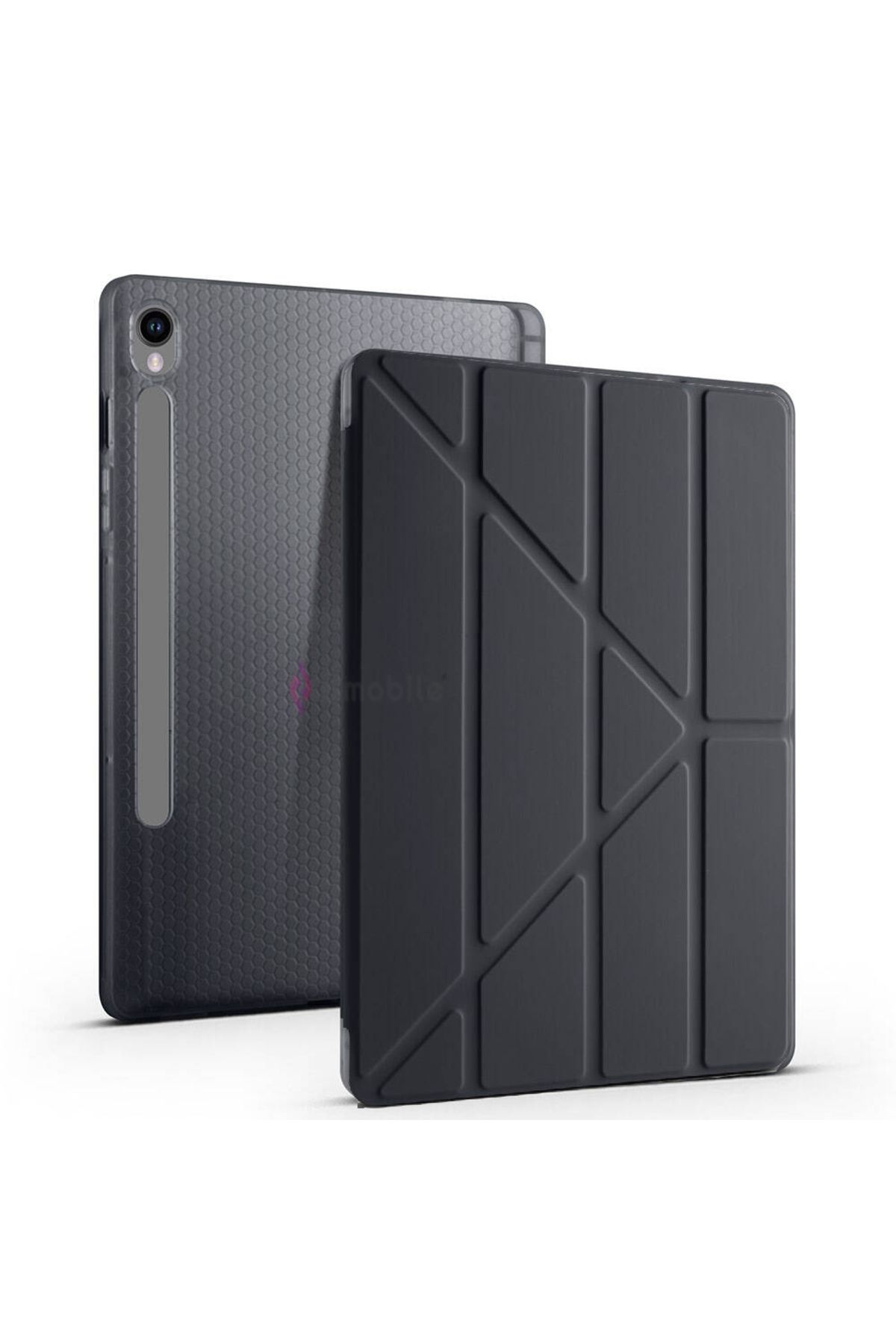 ZMOBILE Galaxy Tab S10 FE Plus SM-X620 Kılıf Tri Folding Kalem Bölmeli Standlı Kılıf Uyandırma Özellikli