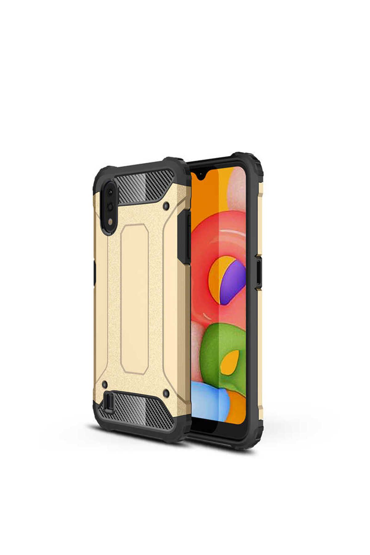 System Com Galaxy A01 Kılıf Zore Crash Silikon Kapak