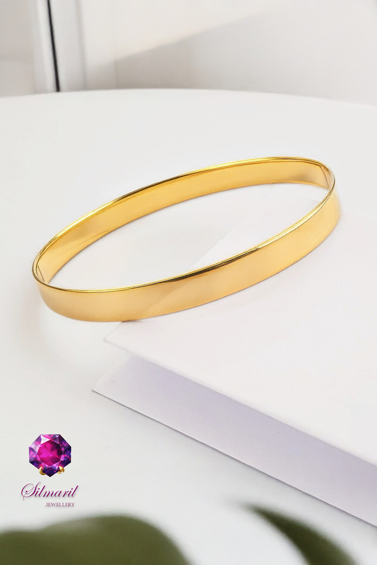 Günlük ve Özel Günler İçin Mükemmel: Altın Renk Kalın Ajda Bilezik — Silmaril Store (3)