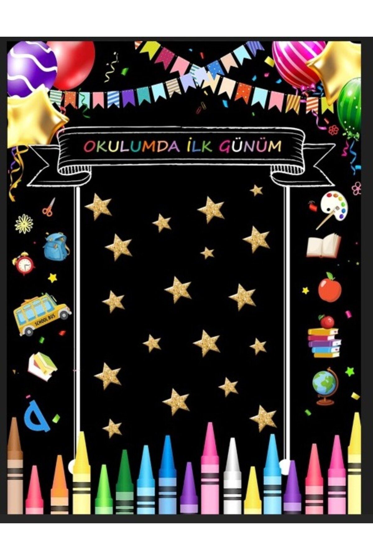 PROMISEBACKDROP2 OKULDA İLK GÜNÜM 150x200 KUMAŞ PANO OKUL ETKİNLİK
