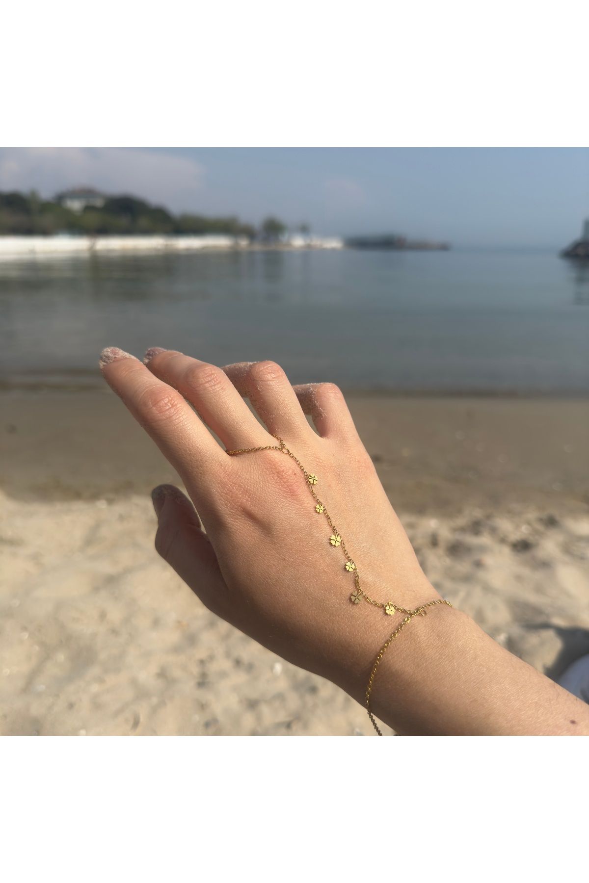Neri Accessories Yona Detaylı Çelik Şahmeran Altın Rengi