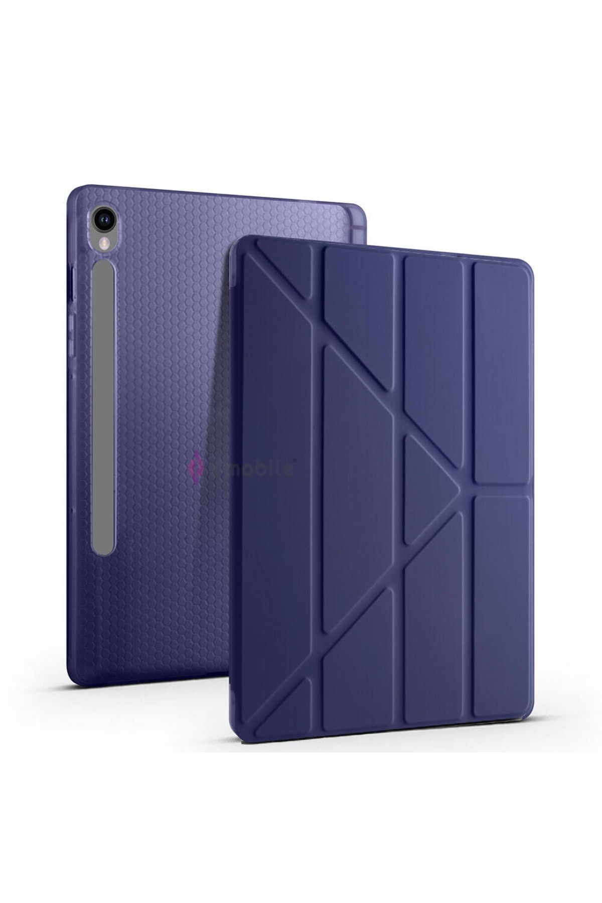 ZMOBILE Galaxy Tab S10 FE Plus SM-X620 Kılıf Tri Folding Kalem Bölmeli Standlı Kılıf Uyandırma Özellikli