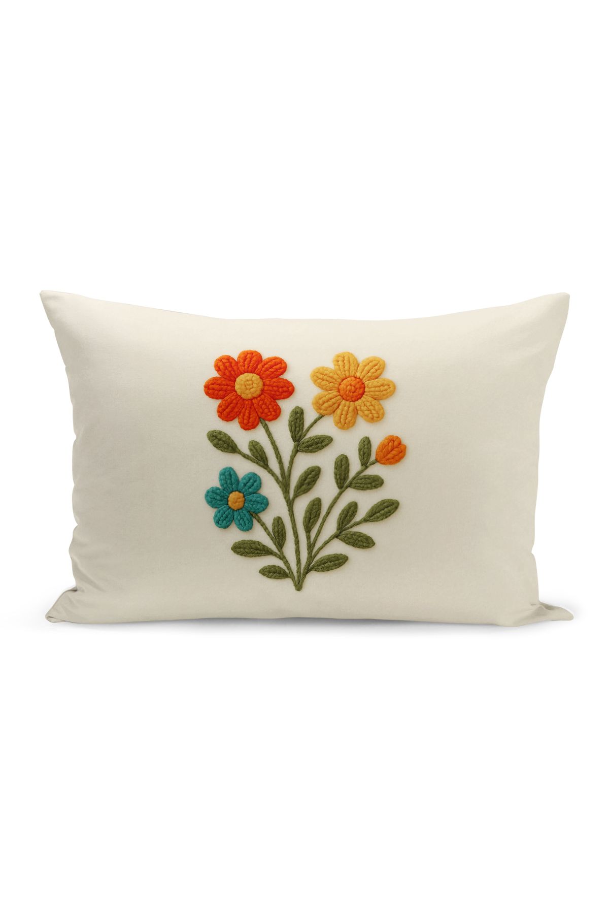 Bertille Home-Set de 3 huse de pernă cu imprimare digitală pe două părți (aspect de broderie cu model de puncție) 5