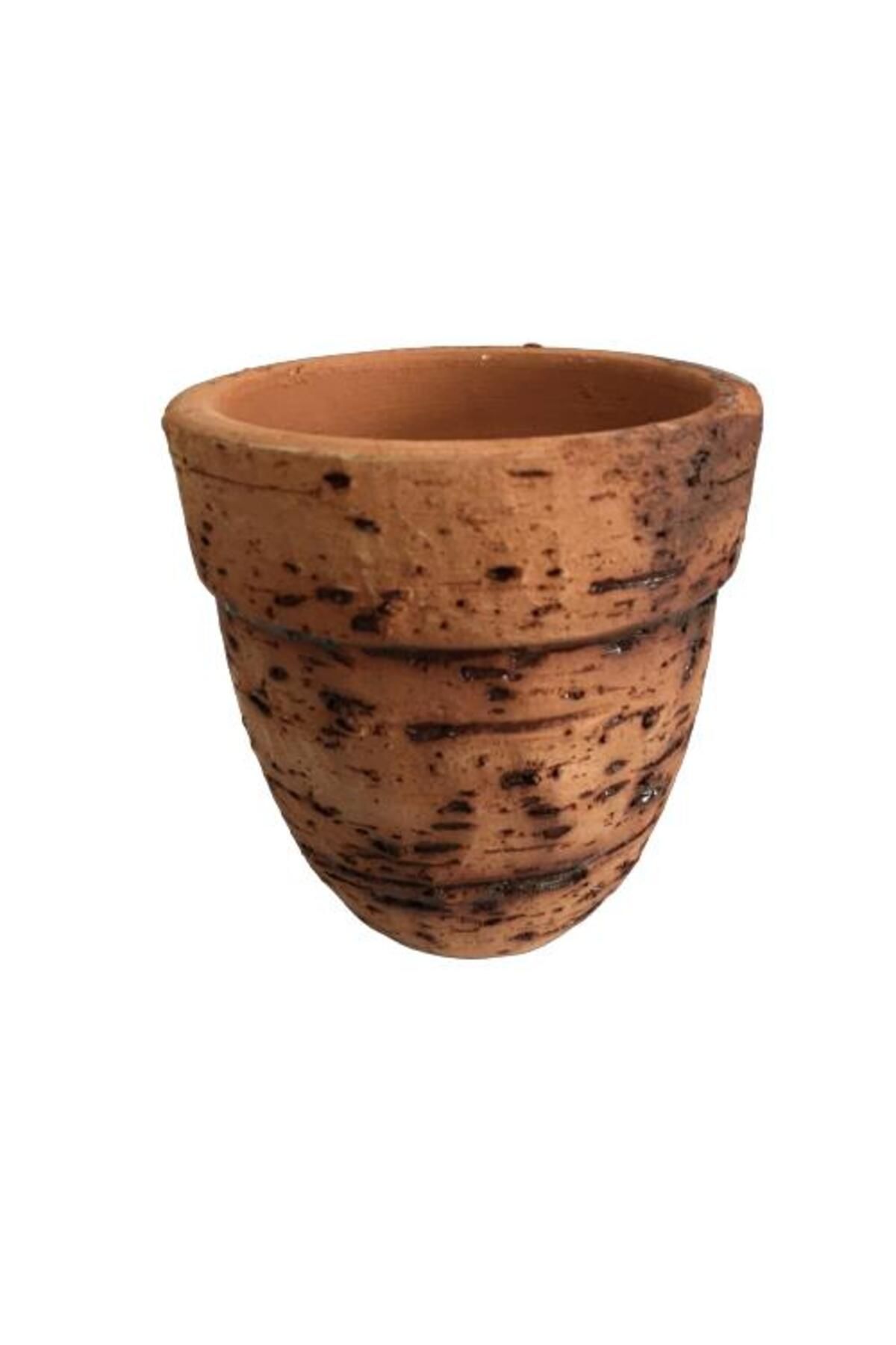 önder botanik Antik Görünümlü Eskitme Toprak Saksı 12 cm x 12 cm