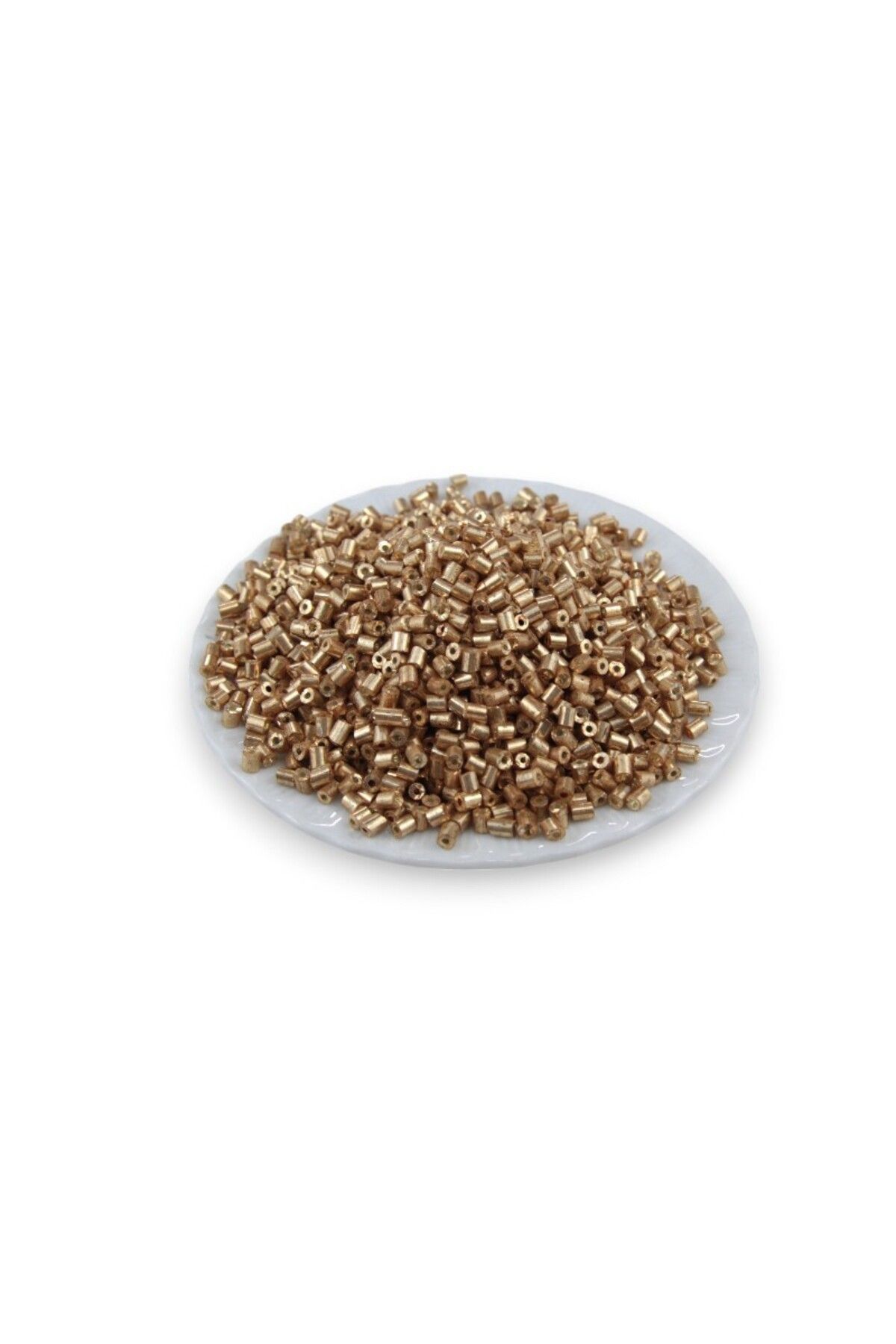 Serhat Aksesuar ve El İşçilik Gold Kaplama 5x4 mm Büyük Kesme Boncuk 50 Gr
