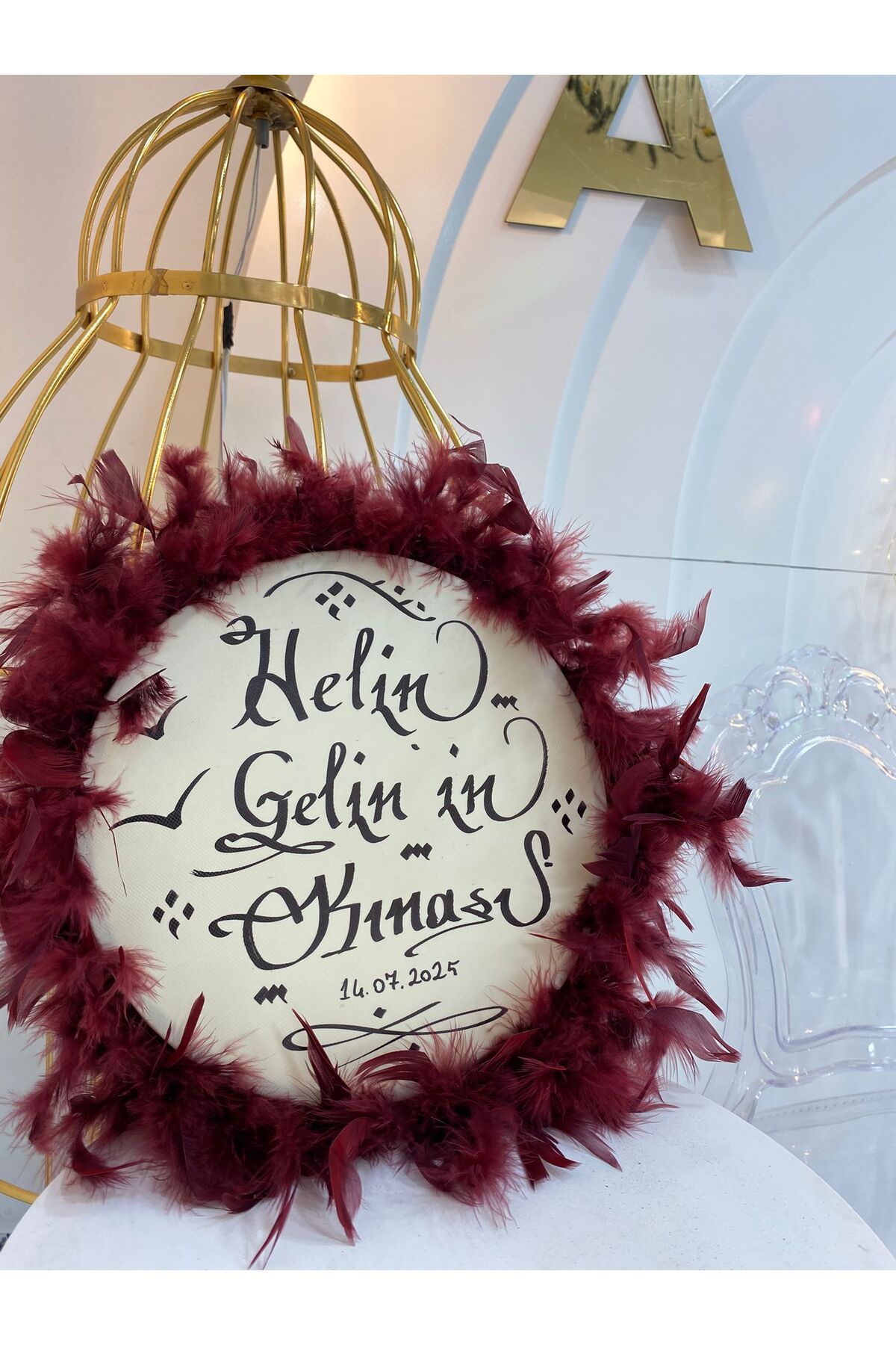 SİON Butik & Event Kişiye Özel Tüylü Kına Gecesi Gelin Tefi