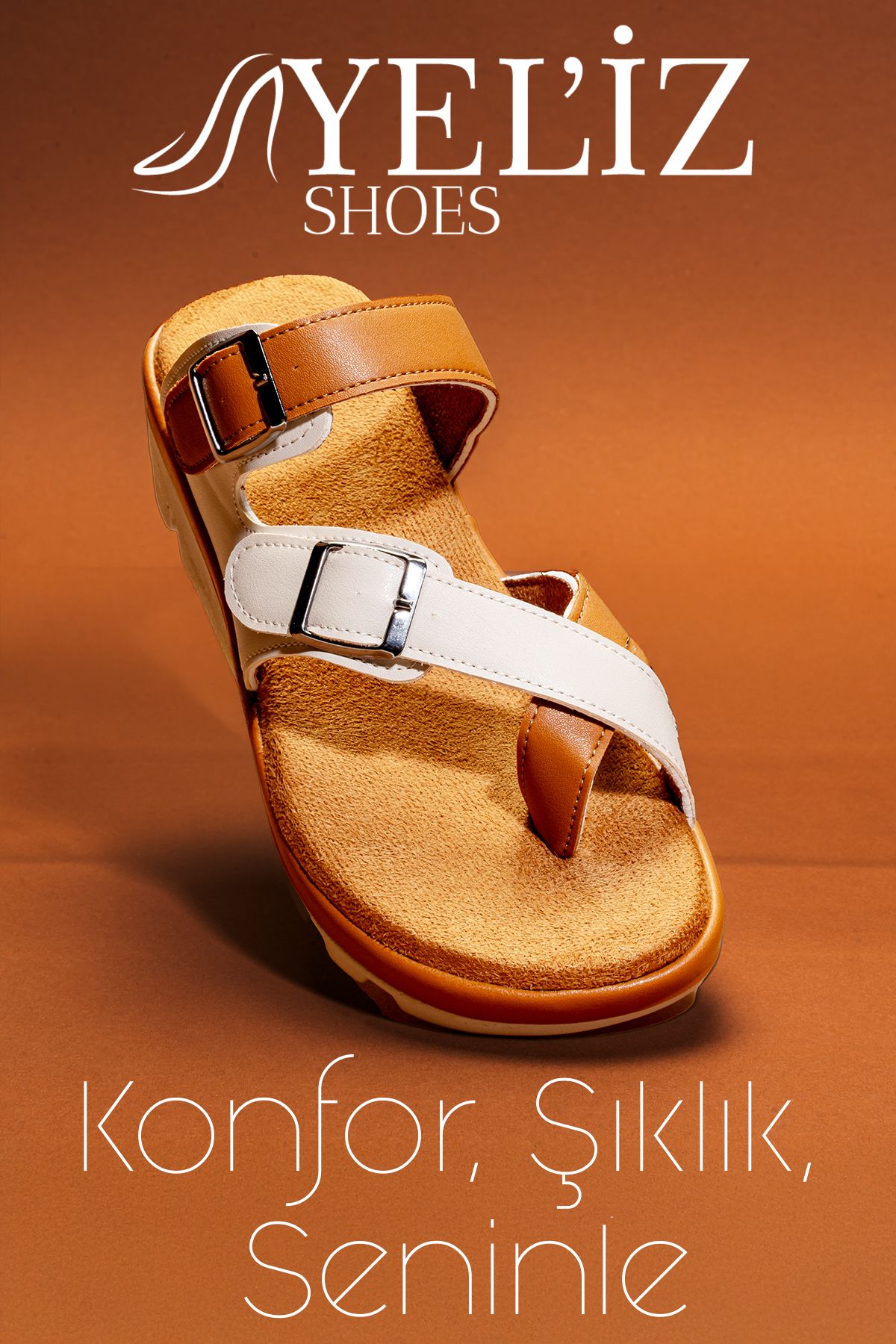 Yel'iz Shoes&Slipper Ortopedik Parmak Arası Kadın Sandalet Terlik