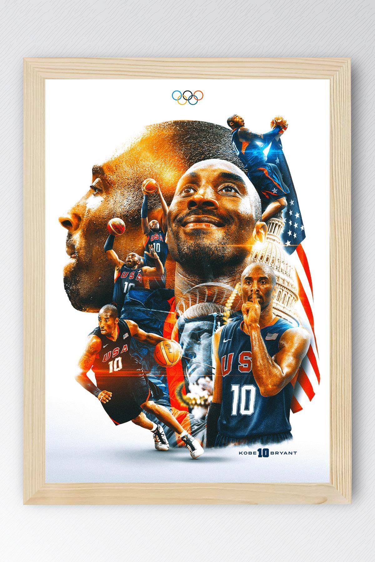 Saturn Kobe Bryant Çerçeveli Tablo - Basketbol NBA Posteri Tablo