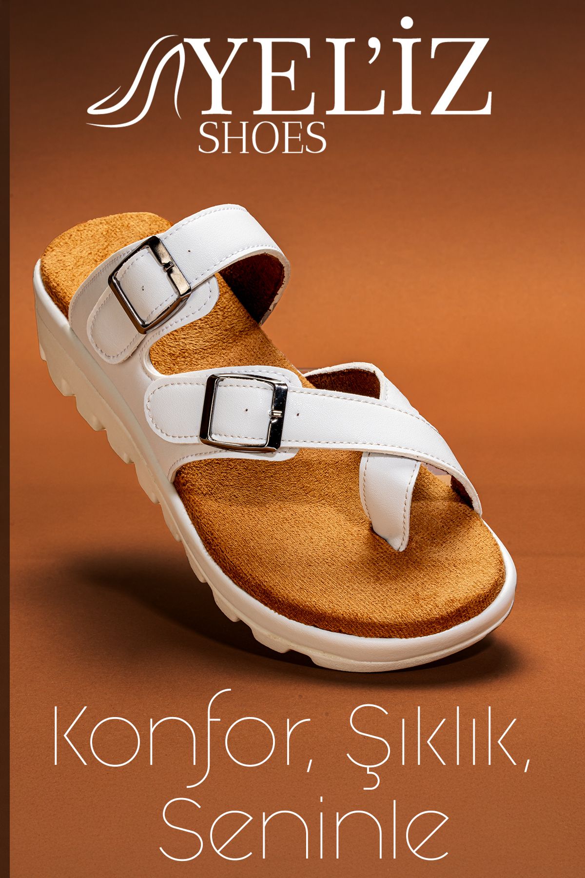 Yel'iz Shoes&Slipper Ortopedik Parmak Arası Kadın Sandalet Terlik