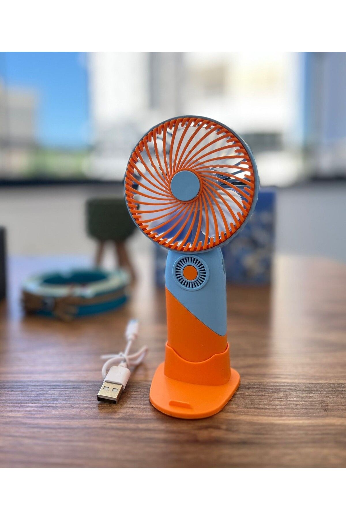 mihi hediyelik 3 kademeli Fan Mini Vantilatör Klima Güçlü Serinletici Taşınabilir Şarjlı Masa Üstü