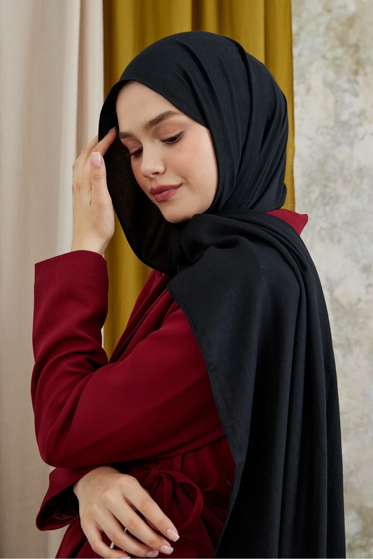 nazendescarf Modal şal siyah
