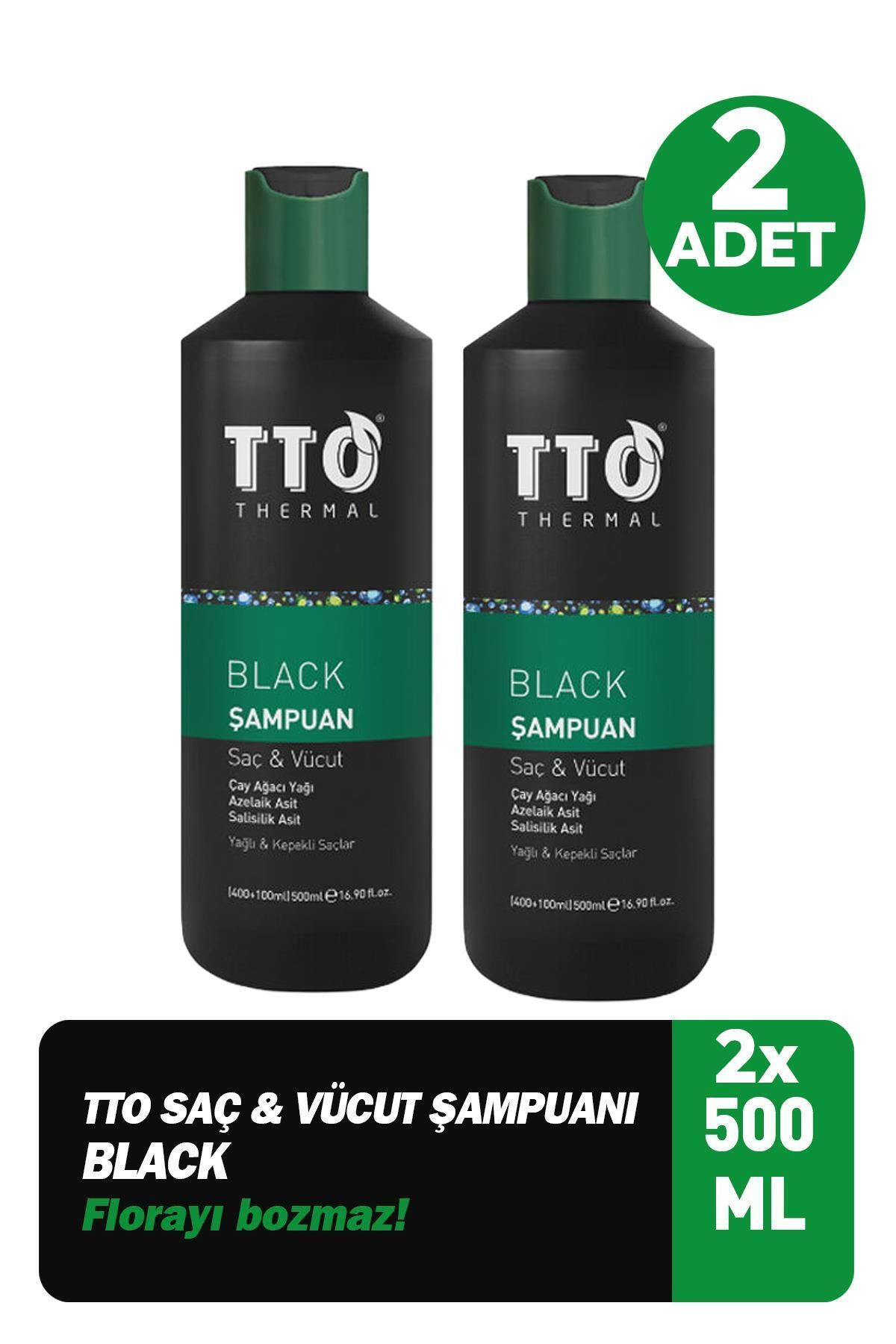 TTO Black Saç ve Vücut Şampuanı 400+100 ml 2 Adet