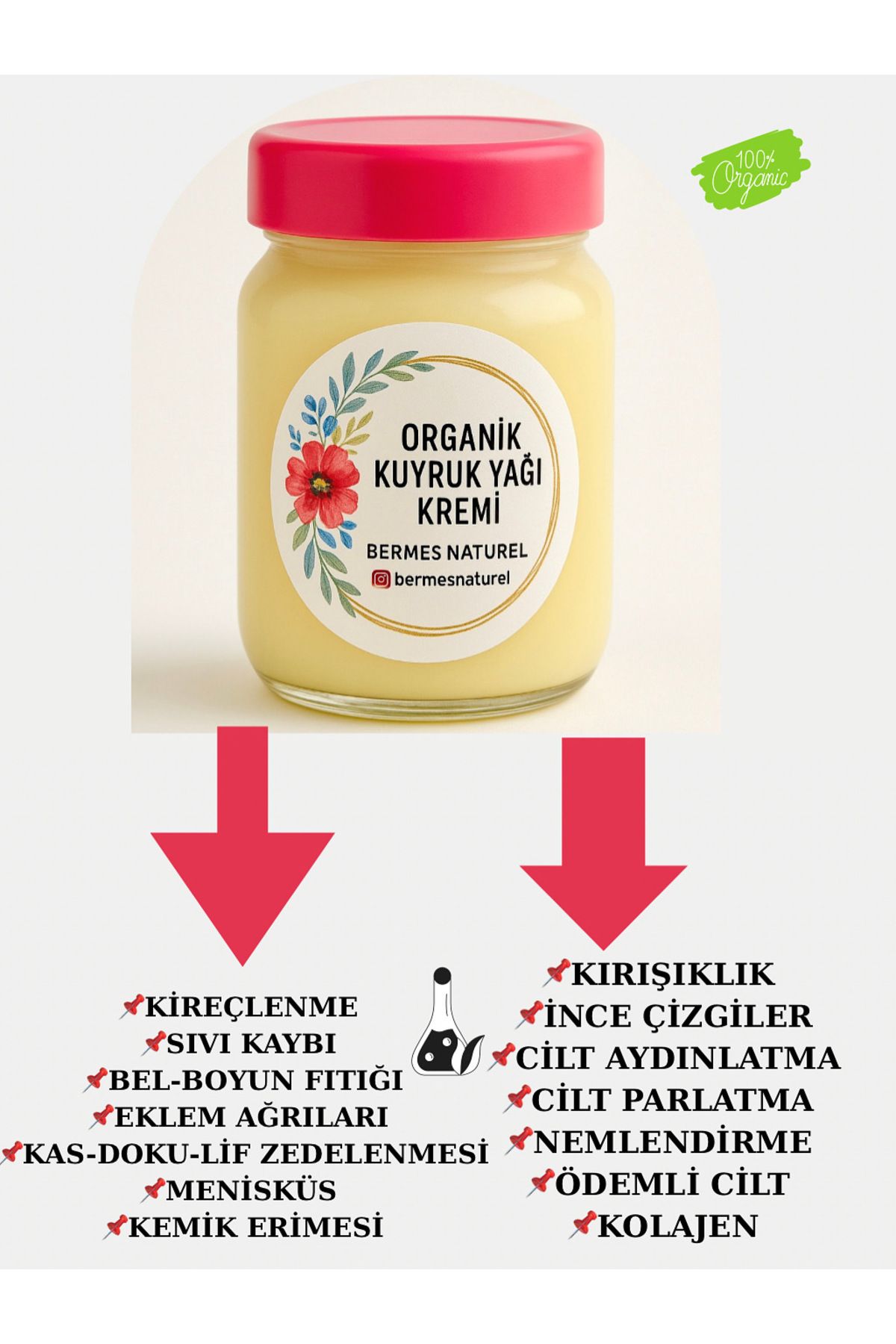 BERMES NATUREL Doğal kuyruk yağı kremi