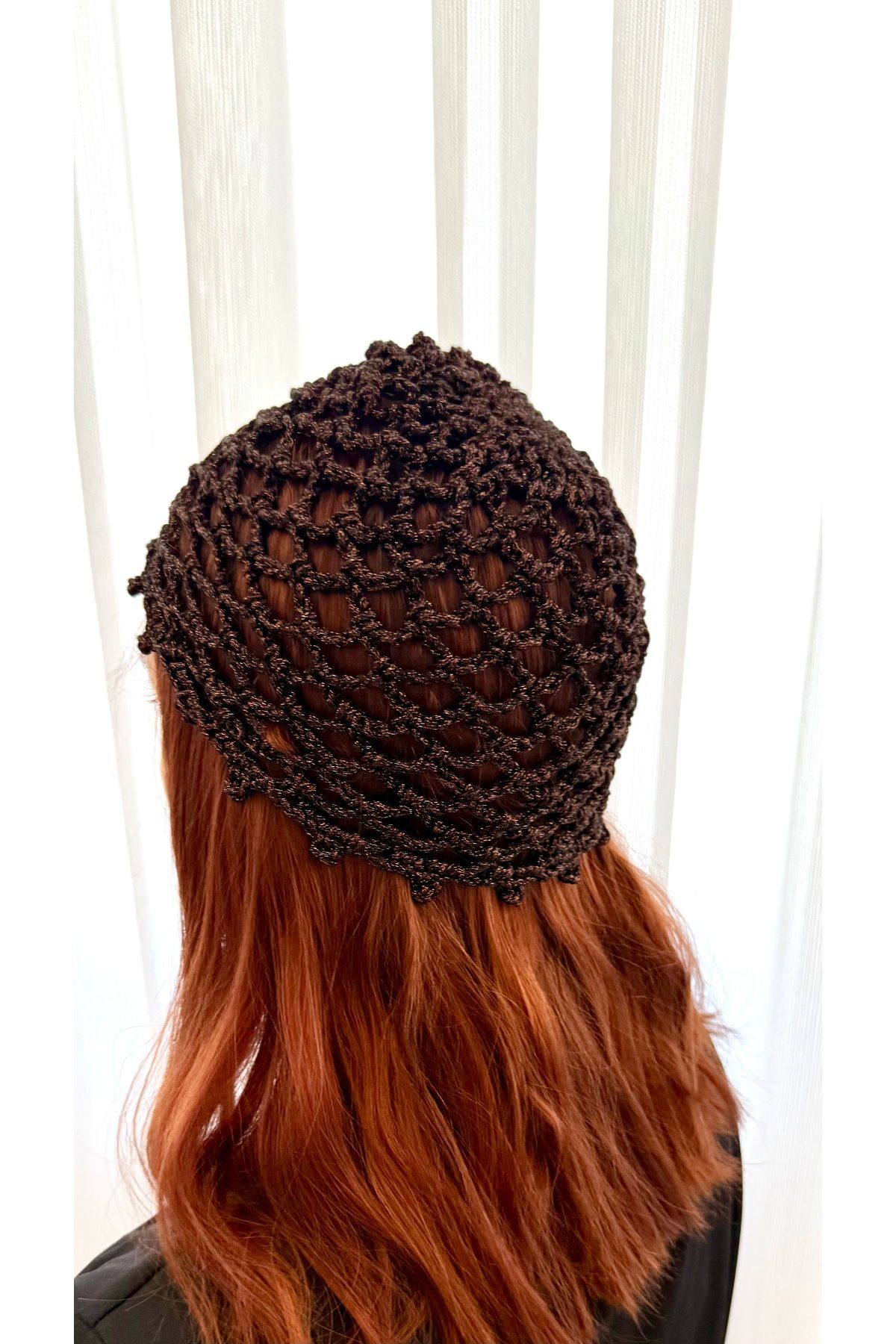 YELİZ HANDMADE El örgüsü yazlık file bere şapka bandana