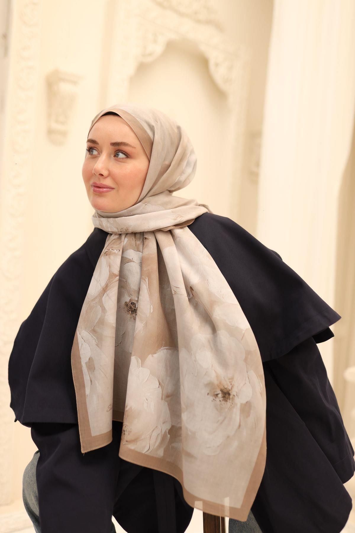 Silk Home-Nariya Shawl - 90006 - Beige 3