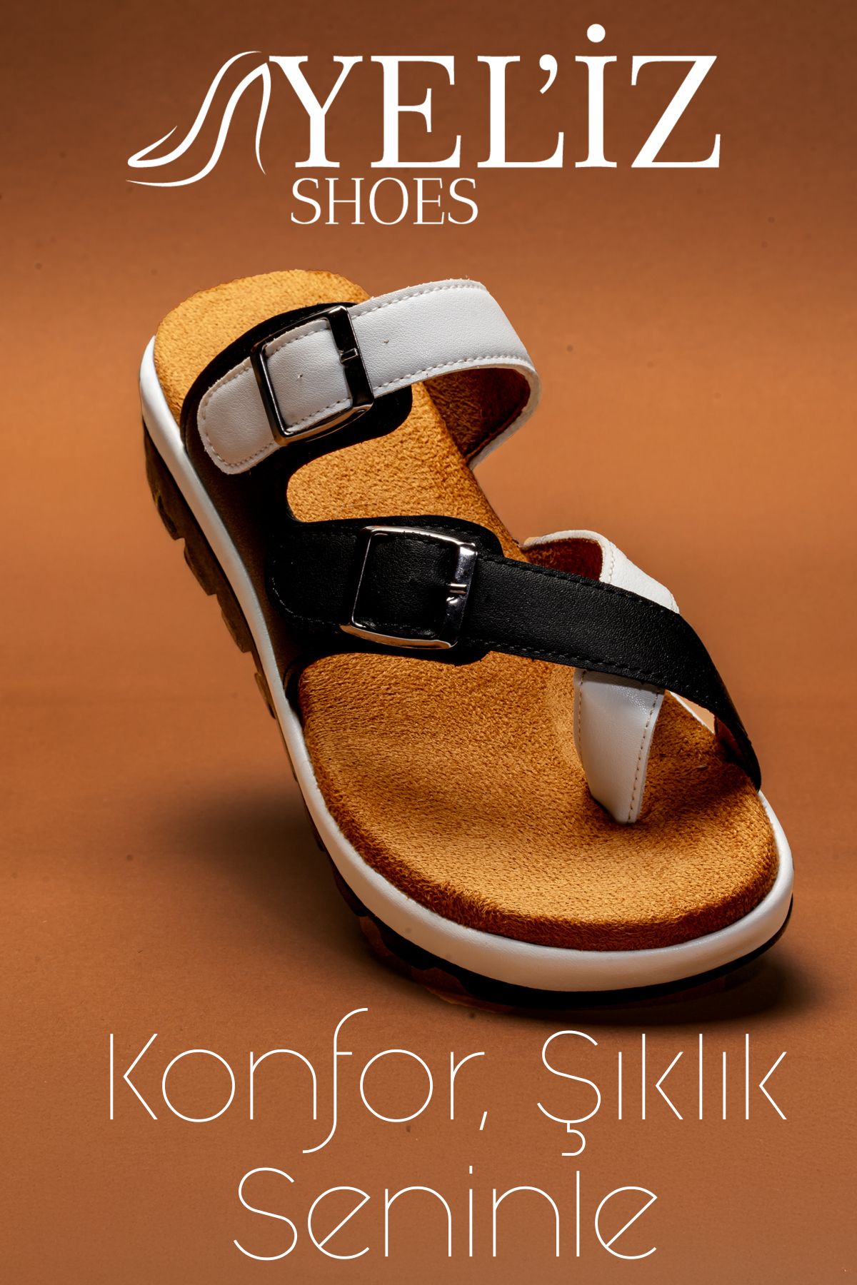 Yel'iz Shoes&Slipper Ortopedik Parmak Arası Kadın Sandalet Terlik