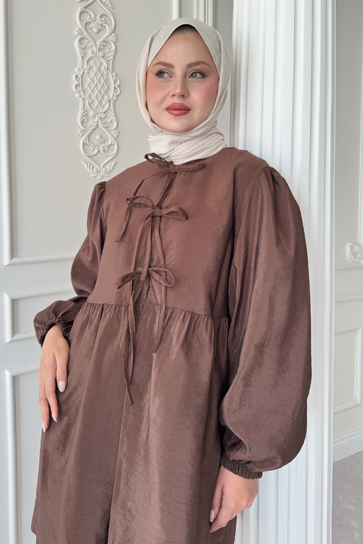 InStyle-Σετ Casual Bitter Brown με κόμπους 4
