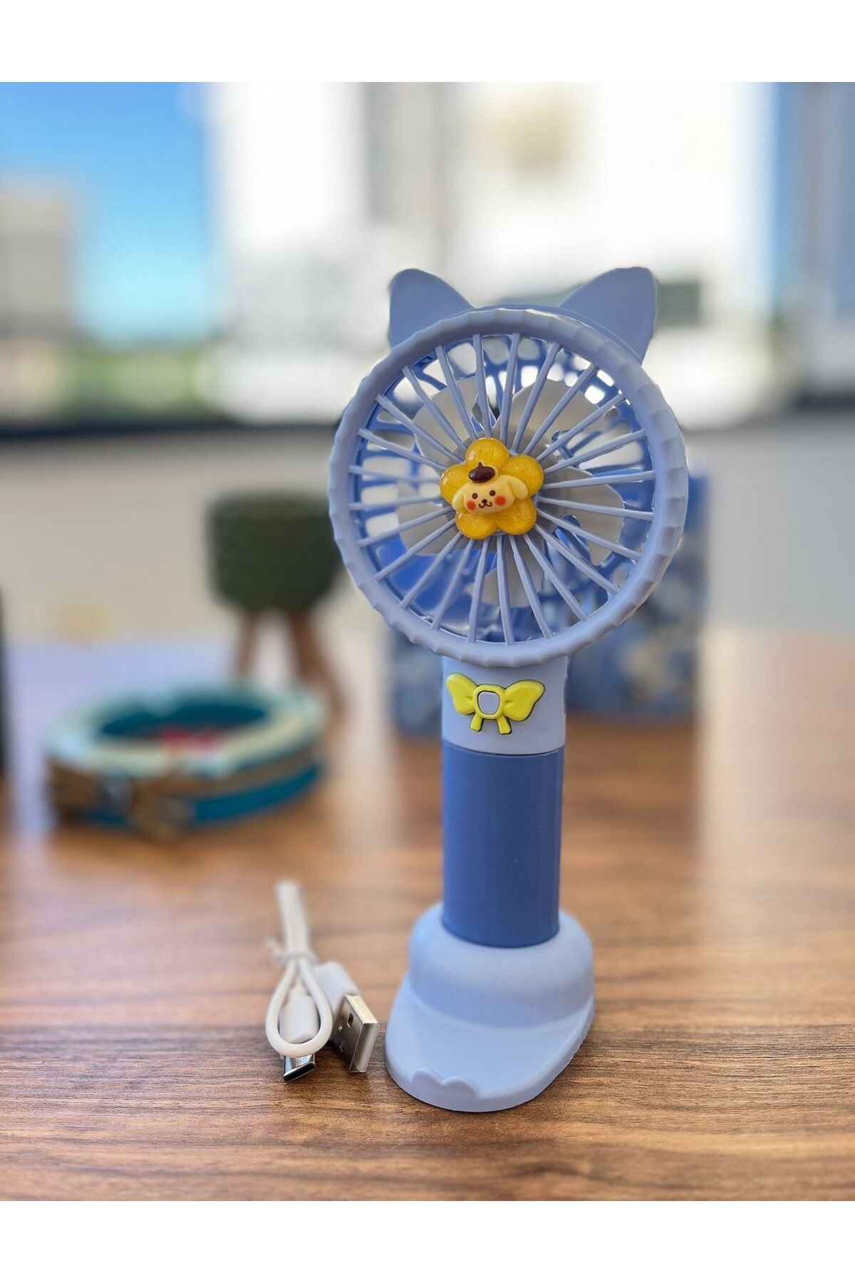 mihi hediyelik 3 kademeli Fan Mini Vantilatör Güçlü Serinletici Taşınabilir Şarjlı