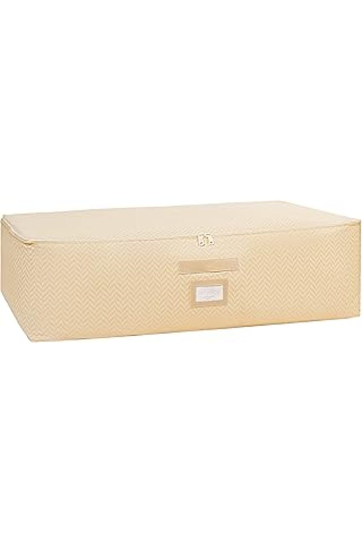 Qedii Home Textile Mega Boy Bej Balıksırtı Baza Altı Hurç 74 X 46 X 22 Cm