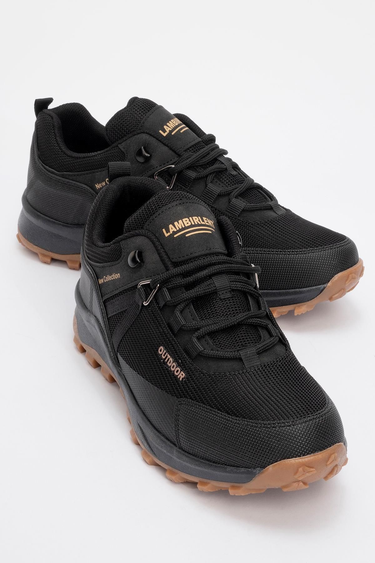 CCWAY AYAKKABI Kaydırmaz Erkek Outdoor Spor Bot SİYAH KREP