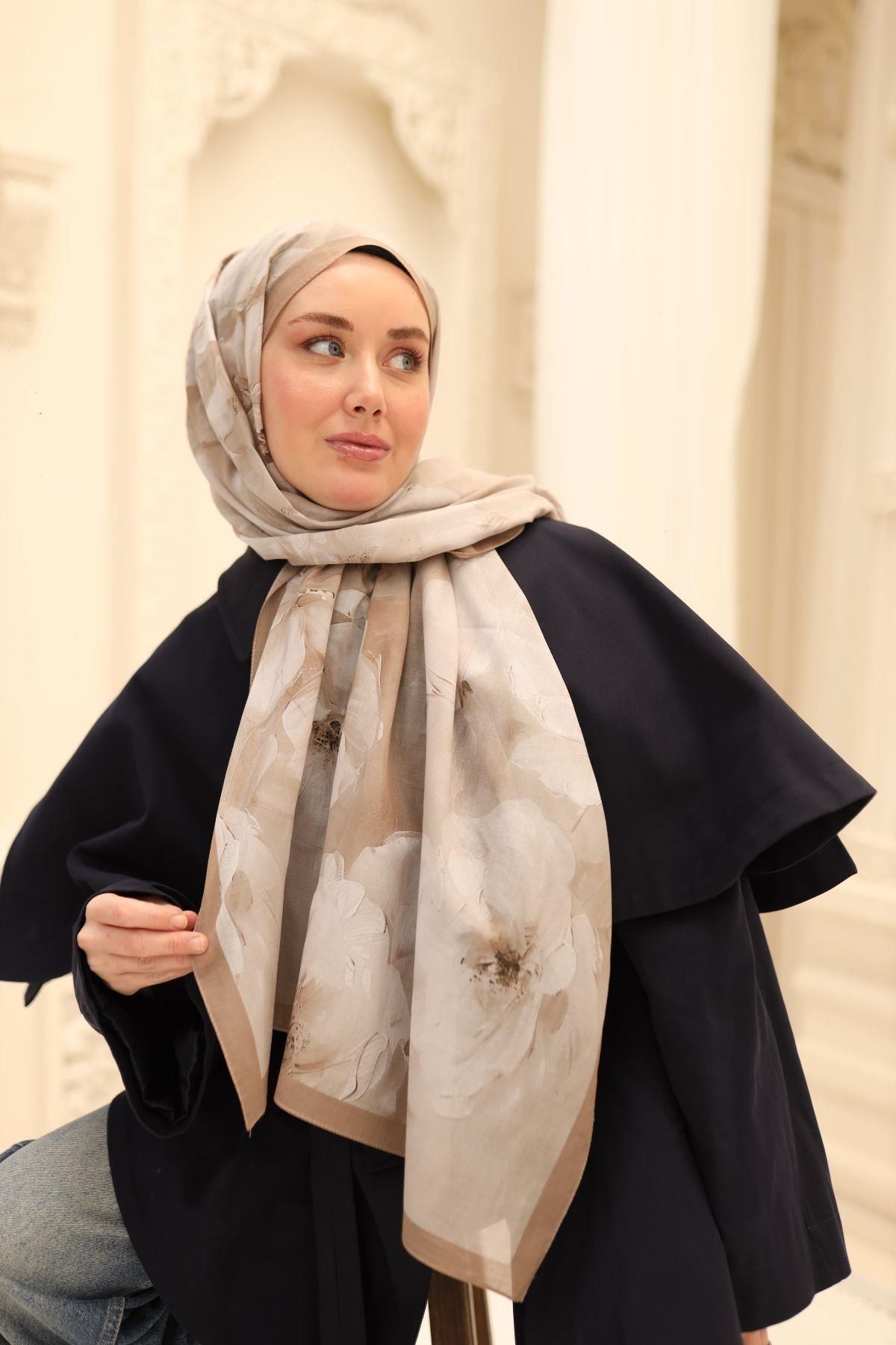 Silk Home-Nariya Shawl - 90006 - Beige 4