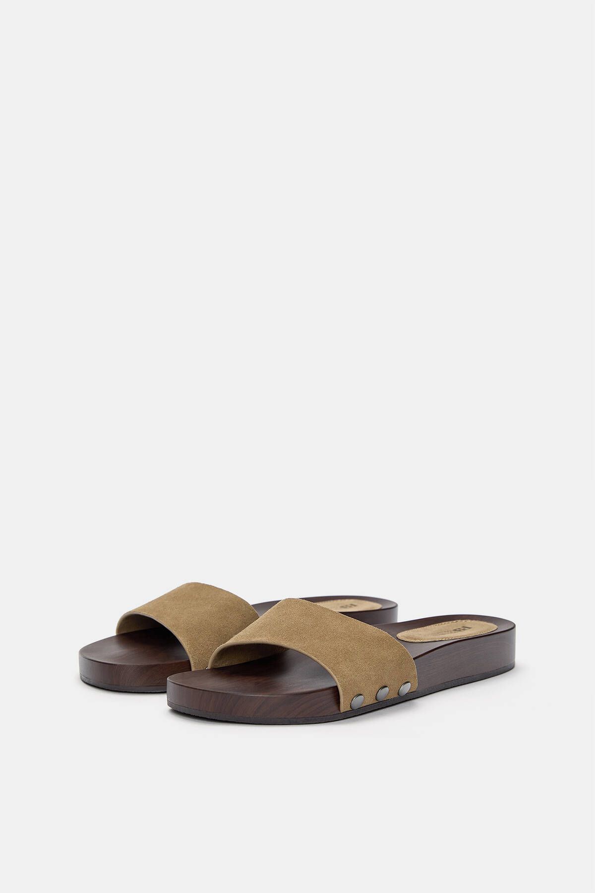 Pull & Bear Düz deri sandalet