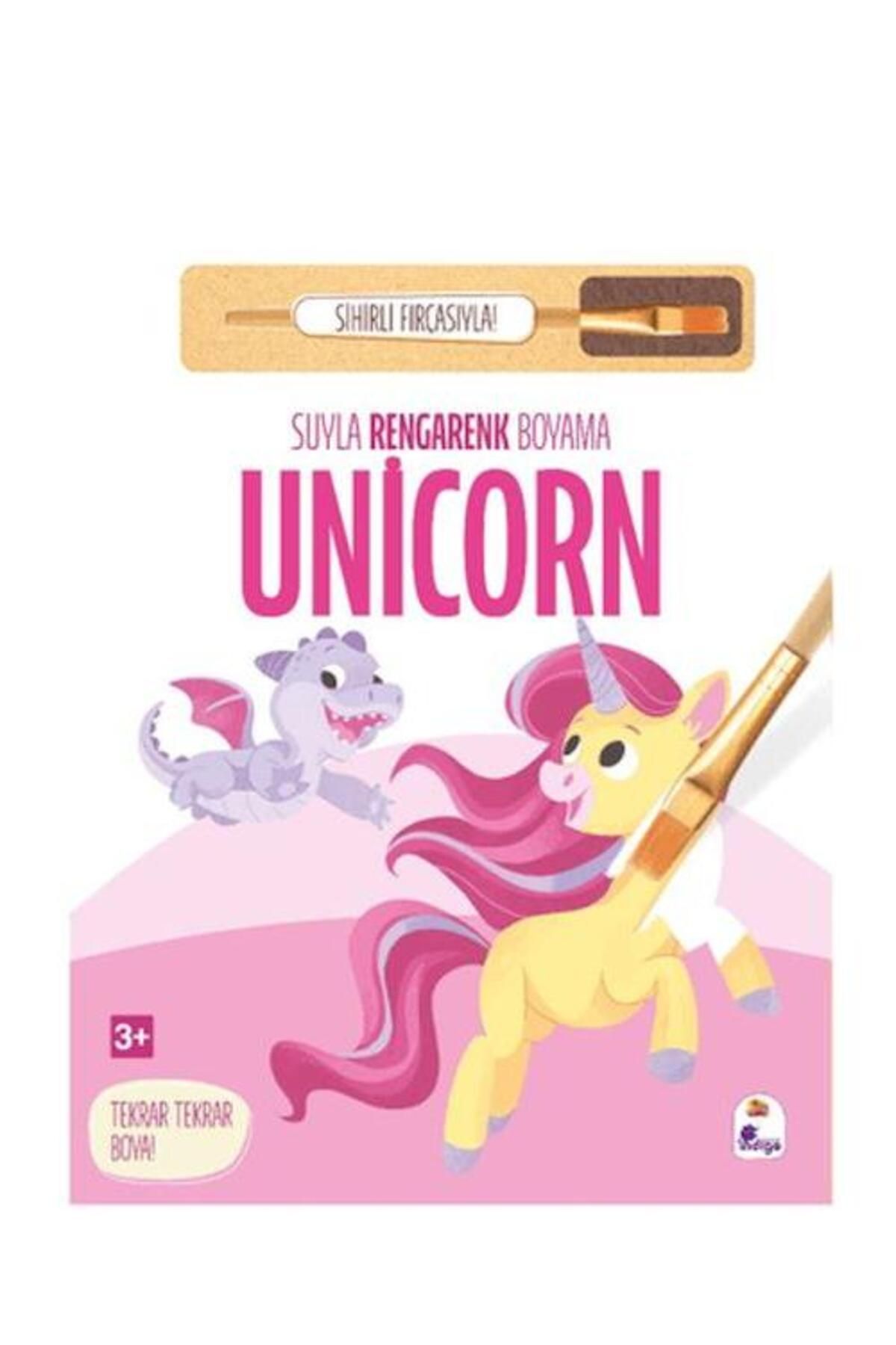 İndigo Kitap Suyla Rengarenk Boyama Unicorn (Sihirli Fırçasıyla)