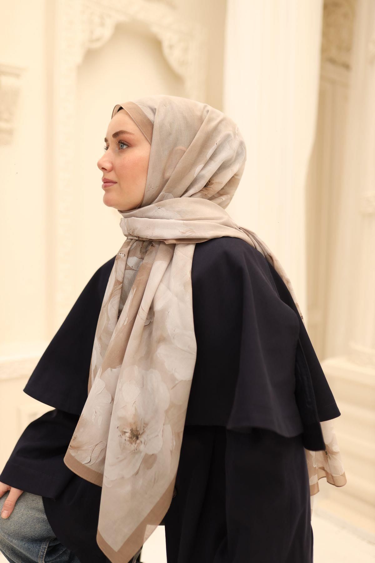 Silk Home-Nariya Shawl - 90006 - Beige 2