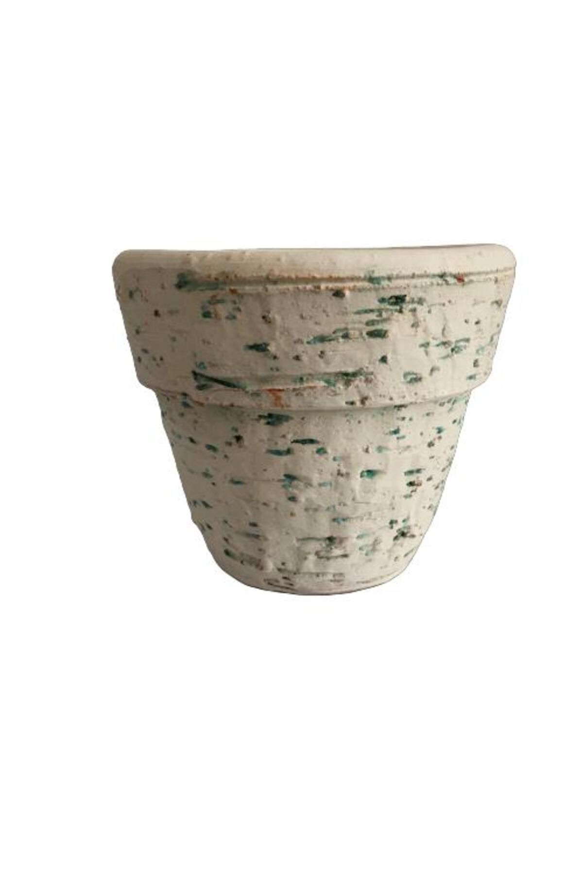 önder botanik Antik Görünümlü Eskitme Toprak Saksı 12 cm x 12 cm